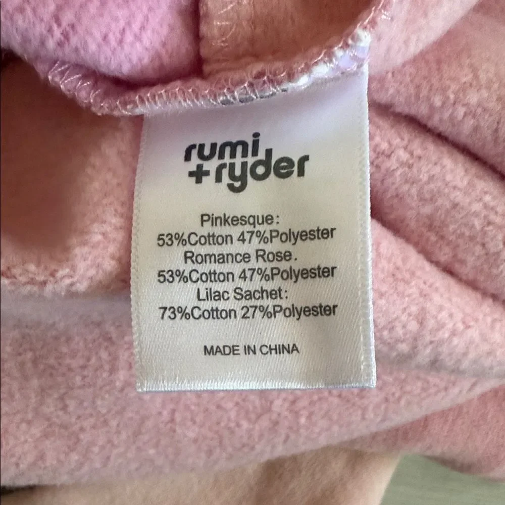 rumi + ryder The Favorite Fleece Crewneck Sweatshirt Pink SZ 4/5 NWT STITCH FIX